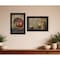 Homeroots Set Of Two Candle Light and Flowers 2 Black Framed Print Wall Art, 2PK 407119 - alternate 2