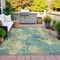 Homeroots 8' X 10' Teal Blue And Beige Abstract Washable Indoor Outdoor Area Rug 630708 - alternate 2