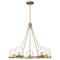 Nuvo Valentine, 5 Light Chandelier, Vintage Brass Finish, Hammered Glass 60/8268 - alternate 3