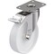 Blickle Swivel Plate Caster, Wht Nylon, 5", Brake, Caster Load Rating Range: Light-Duty LKPXA-PO 126G-12-FI - alternate 1