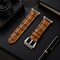Elegani Alligator-Embossed Leather Band Compatible with Apple Watch 45mm, Brown, Silver Buckle LAT4-BRN-SLV-45 - alternate 2