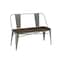 Homeroots 40in Brown and Gray Metal And Solid Wood Dining Bench 553871 - alternate 1