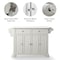 Crosley Alexandria Stone Top Full Size Kitchen Island/Cart KF30005AWH - alternate 4
