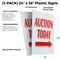 Signmission Auction Today With Arrow, Plastic Signs Only 24 Inch x 36 Inch, Corrugated Plastic, 2PK CSB-2436-2PACK-Auction Today With Arrow - alternate 2