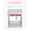Vevor 6 x 1/3 Pans Commercial Food Warmer Electric Steam Table with Undershelf SKT1/3*6 - alternate 4