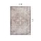 World Rug Gallery Beige Floral Medallion Washable Rug - Low Pile, Non-Slip 4 ft x 6 ft WR174BEIGE4X6 - alternate 2