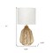 Homeroots 21" Natural Round Table Lamp With Beige Drum Shade 643471 - alternate 1