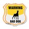 Signmission Beware Of Dog Shield Sign Warning Bad Do, 12 inch X 12 inch, Plastic Sign, 2PK SHI-P-2PACK-12-361 - alternate 1