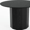 Homeroots 46" Black Solid Wood Pedestal Base Round Top Dining Table 721048 - alternate 4