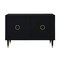 Homeroots 48" Black Sideboard with Two Doors 545574 - alternate 1