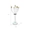 Homeroots 20" Clear Gold And Silver Crystal Tabletop Candelabra Candle Holder 590250 - alternate 3