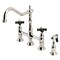 Kingston Brass Bridge Kitchen Faucet with Brass Sprayer, Polished Nickel KS1276PKXBS - alternate 1