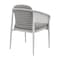 Armen Living Rhodes Outdoor Patio Dining Chair in Aluminum with Light Gray Rope and Cushions - Set of 2 LCRHSILGRY - alternate 4