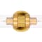 Vaxcel Levitt 2 Light Satin Brass Mid-Century Modern Industrial Bathroom Vanity Fixture Clear Glass W0390 - alternate 3