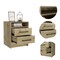 Homeroots Sophisticated and Stylish Light Grey Nightstand 477896 - alternate 2
