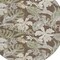 Homeroots 8' Brown Beige And Olive Green Round Botanical Leaves Washable Indoor Outdoor Area Rug 618396 - alternate 4
