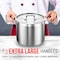 Bakken-Swiss 12QT Stockpot, Brushed Stainless Steel, Induction-Ready, Lid and Riveted Handles, Heavy Duty BAKSTQ12 - alternate 3