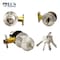 Ecs Hardware Durable Combo Lockset w/ Single Knob & Deadbolt, Entrance, Satin Nickle, Grade 3 SC1 ECSH-3607-SN-SC1 - alternate 3