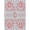 Homeroots 9' X 12' Blush Sky Blue And Brown Oriental Washable Indoor Outdoor Area Rug 597672 - alternate 4
