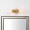 Jonathan Y Jules Edison 16.5" Cylinder 2-Light Iron/Seeded Glass Farmhouse Contemporary LED Wall Sconce, Brass G JYL7577E - alternate 3
