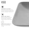 Vigo Lorca Gothic Gray Concreto Stone 22 in. L x 15 in. W x 5 in. H Rectangular Vessel Bathroom Sink VG04056 - alternate 3