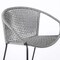 Homeroots Set of Two 25" Gray Metal Outdoor Dining Chair, 2PK 490259 - alternate 2