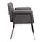Homeroots 31" Brown And Black Faux Leather And Faux Leather Arm Chair 564975 - alternate 1