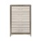 Homeroots 53" Beige And White Wood Lighted Five Drawer Dresser 564704 - alternate 1