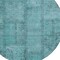 Homeroots 8' Teal Blue And Aqua Round Patchwork Washable Indoor Outdoor Area Rug 581619 - alternate 3