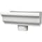Amerimax Home Products End Piece With 3-In. Drop For 5-In. Gutter, White Galvanized Steel 33010 - alternate 2