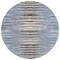 Homeroots 8' Sky Blue And Denim Blue Round Striped Washable Indoor Outdoor Area Rug 578006 - alternate 4