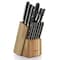 Martha Stewart 14 Piece Stainless Steel Cutlery Set in Black with Acacia Wood Storage Block 122062.14 - alternate 3