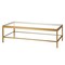 Homeroots 54" Clear And Gold Glass And Steel Coffee Table With Shelf 521979 - alternate 2