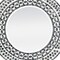 Homeroots 24" Black And White Round Wood And Shell Framed Accent Mirror 485036 - alternate 2