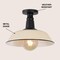 Jonathan Y Camila 14" 1-Light Classic Industrial Indoor/Outdoor Iron LED Semi Flush Mount, Matte Almond JYL7617J - alternate 4