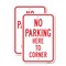 Signmission No Parking Here To Corner, 18'' X 24'' 2 Signs, Heavy Gauge Aluminum, 2PK A-1824-2PACK-25032 - alternate 1