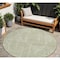Homeroots 8' Artichoke Green And Ivory Round Abstract Washable Indoor Outdoor Area Rug 594895 - alternate 1