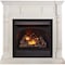 Procom Heating Full Size Dual Fuel Ventless Gas Fireplace W/ Mantel, 32,000 BTU, Remote Control, Antique White Finish FBNSD32RT-2AW - alternate 1