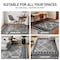 World Rug Gallery White Geometric Pattern Shag Area Rug 2 ft x 3 ft White WR120WHITE2X3 - alternate 2