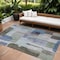 Homeroots 9' X 12' Blue Gray And Charcoal Abstract Washable Indoor Outdoor Area Rug 604376 - alternate 1