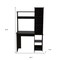 Homeroots 40" Black Wood Writing Desk and Bookshelf Set 535148 - alternate 3