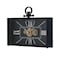 Homeroots 13" Black and Gold Metal and Glass Analog Vintage Style Crackle Wall Clock 485987 - alternate 2
