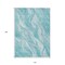 Homeroots 10' X 14' Teal Blue Aqua And Ivory Abstract Washable Indoor Outdoor Area Rug 583003 - alternate 4