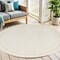 Homeroots 4' Ivory And Gold Round Indoor Outdoor Area Rug 573832 - alternate 3