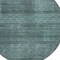 Homeroots 8' Teal Blue Aqua And Gray Round Striped Washable Indoor Outdoor Area Rug 588126 - alternate 4