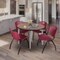 Regency Round Kahlo Breakroom Table W/ 4 M Stack Chairs, 48 in W, 48 in L, Noble Oak TPL48RNDNOCM47BY - alternate 2