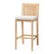 Bali & Pari Sofia Bohemian Natural Rattan Bar Stool 248-13721-ZORO - alternate 1