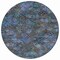 Homeroots 8' Teal Blue And Charcoal Round Floral Washable Indoor Outdoor Area Rug 604164 - alternate 3
