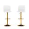 Flash Furniture White Vinyl Adjustable Barstool with Gold Base, PK2 2-CH-92023-1-WH-G-GG - alternate 3
