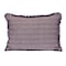 Homeroots 14" X 20" Purple and White Striped Cotton Throw Pillow With Fringe 529246 - alternate 3